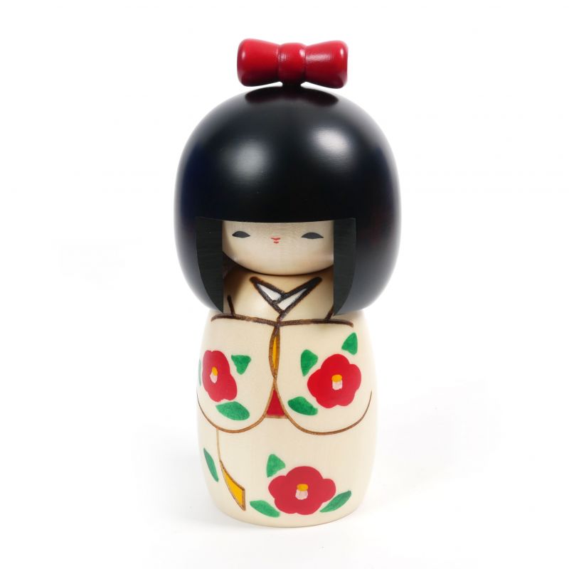 Poupée Kokeshi japonaise en bois ruban - RIBON - 14.5cm