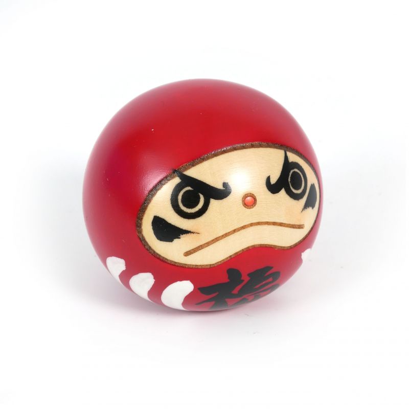 Kokeshi japonaise en bois daruma rouge - DARUMA - 5cm