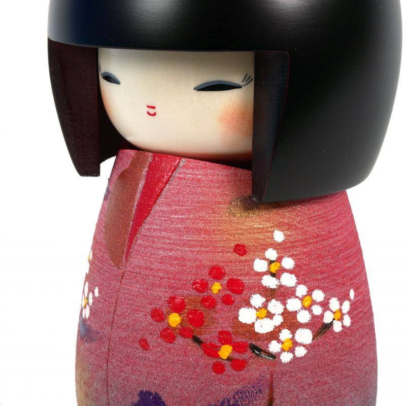 Kokeshi japonaise en bois kimono - DOSHIN - 20.5cm