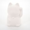 Unglazed ceramic lucky piggy bank to paint yourself, OEKAKI LEFT, left paw cat