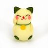 Poupée okiagari manekineko verte en tissu chirimen - OKIAGARI MANEKINEKO - 5 cm