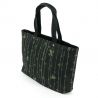 sac japonais coton polyester, TAKE 7502B, noir