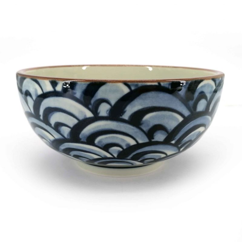 Japanische Keramikwellen Ramenschale - NAMI