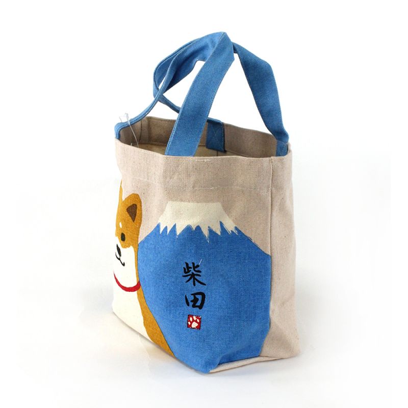 Bolso 100% algodón, CANVA BAG, shiba y Fujisan