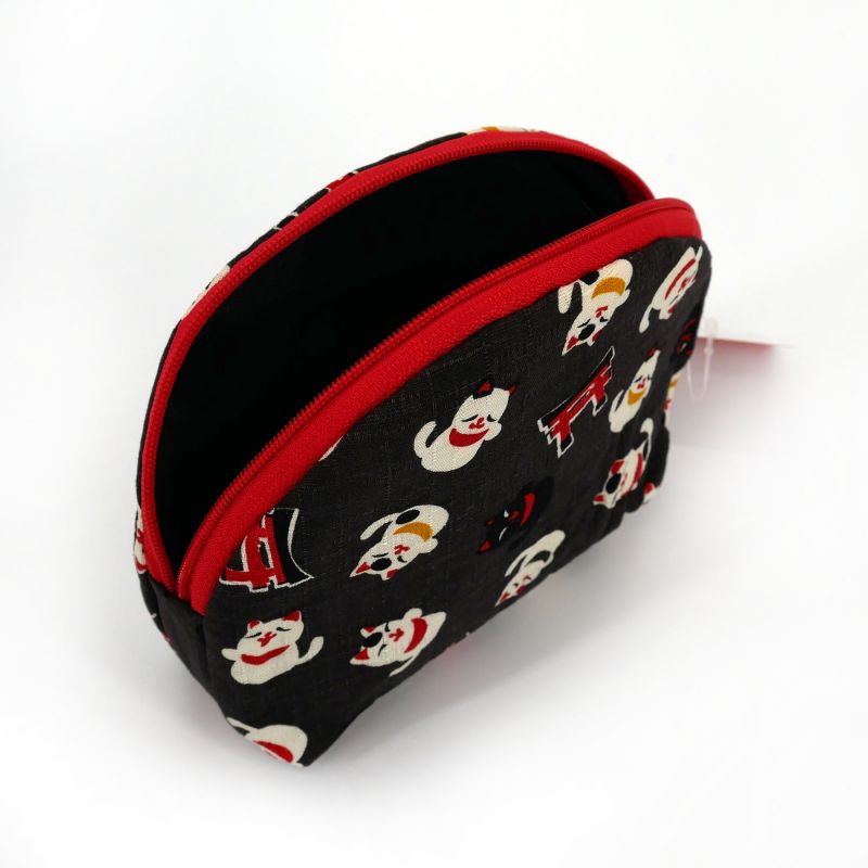 Petite pochette chats en coton - NEKO TORII - colori au choix