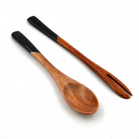 Duo spoon - dessert fork, KURO, black