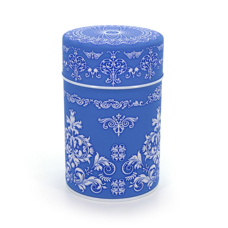 Japanischer Teebehälter aus blauem Metall - JASPER - 100gr