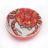 Set of 2 blue and red japanese ceramic bowls - crabs design - KANI