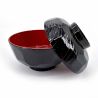 Japanese bowl with lacquered effect lid - SHIKKI