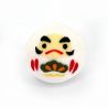 Muñeca okiagari daruma blanca en tejido chirimen - OKIAGARI DARUMA - 4 cm