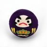 Muñeca okiagari daruma morada en tejido chirimen - OKIAGARI DARUMA - 4 cm