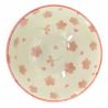 Ciotola donburi in ceramica giapponese, bianca e rosa - SAKURA