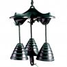Trío de campanas de hierro fundido de Japón., SANJUSO, negro