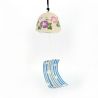 Japanese ceramic wind bell, ASAGAO, blue