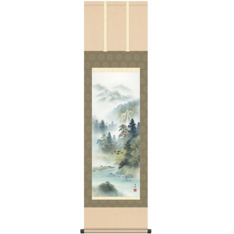 Kakemono Kakejiku Paesaggio giapponese di nebbia - KIRI NO FUKEI