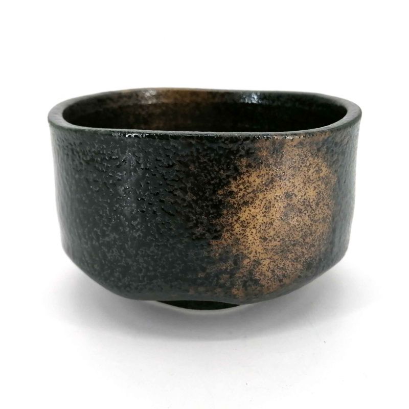 Black ceramic bowl for tea ceremony - EREGANTONA KURO