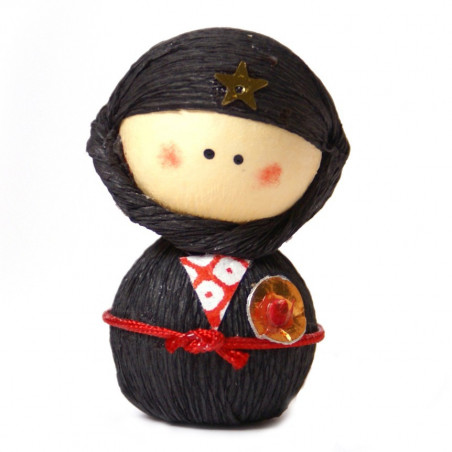 bambola giapponese, fatta di carta - okiagari, NINJYA, ninja