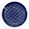 Japanische Keramikplatte Wellenmuster - SEIGAIHA