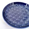 Japanese ceramic plate wave patterns - SEIGAIHA