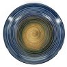 Piccolo piatto giapponese a spirale in ceramica blu e verde - RASEN