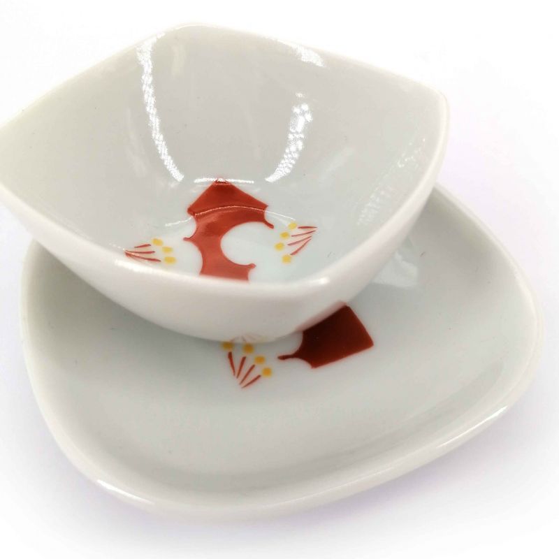 Set vaso e piattino in ceramica - UME SHIROI