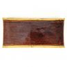 Japanese rectangular plate in ceramic, brown, bamboo - TAKE