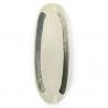 Japanese ceramic plate, long and oval, beige and gray - MIGAKIMASU