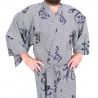 Blue Japanese yukata cotton Men Setsugetsuka