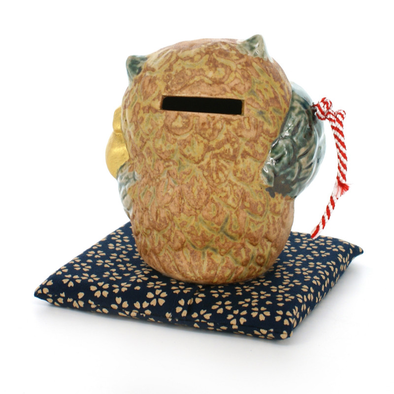 tirelire hibou avec coussin FUKURÔ CHOKIN-BAKO