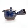 Japanische blaue und schwarze Tokoname Kyusu-Teekanne, AOKURO, 350 cc