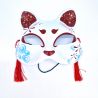 Maschera gatto libellula giapponese rossa e oro - TOMBO