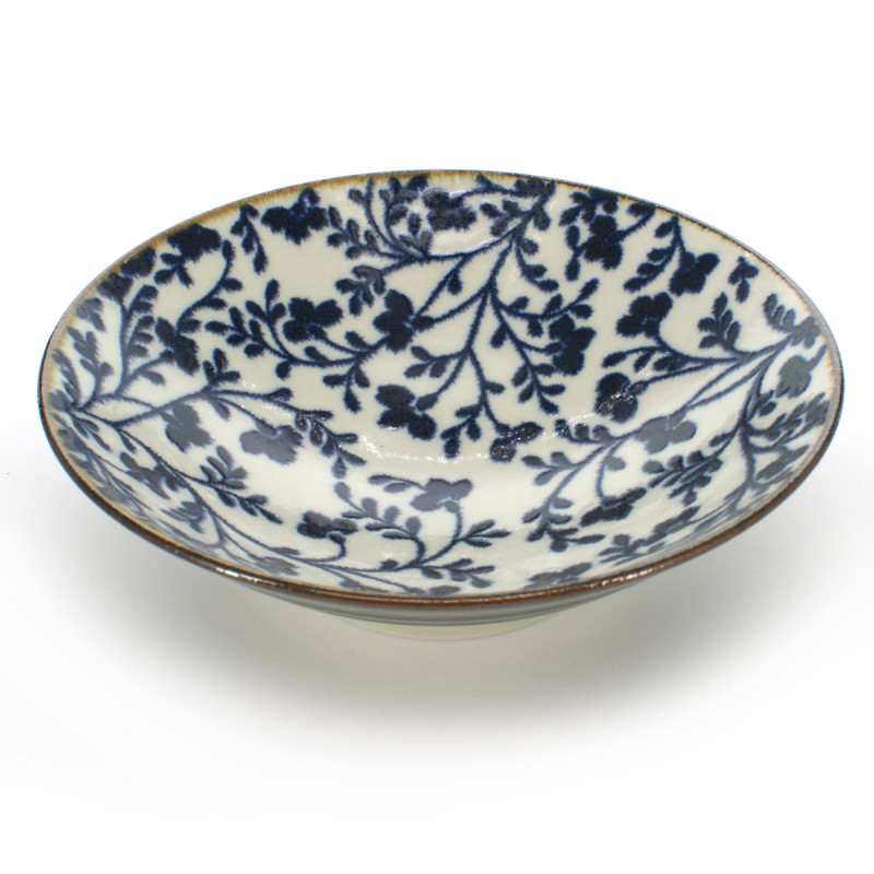 Japanese blue flower bowl