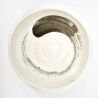 Small Japanese ceramic plate, green brush stroke - MIDORI NO BURASHI