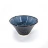 Taza de té de cerámica japonesa, marrón, interior efecto metalizado - METARIKKU
