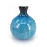 Japanische Soliflore-Vase aus Keramik, schwarz und blau – KURO TO AO-1