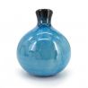 Vaso soliflore giapponese in ceramica, nero e blu - KURO TO AO-1