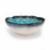 Japanese ceramic ramen bowl, turquoise - TAKOIZU