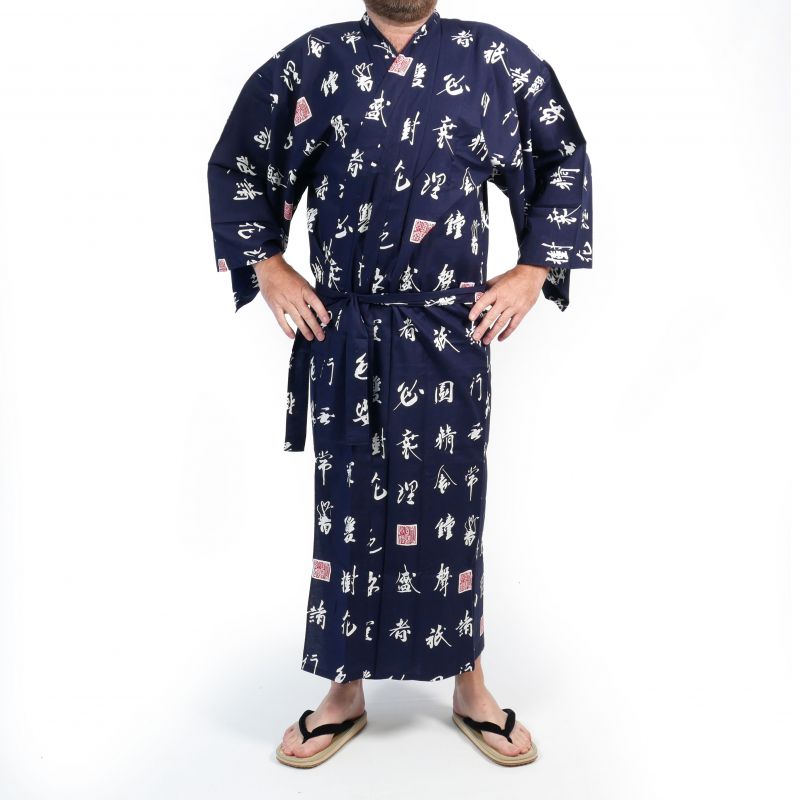 Japanese cotton yukata for men - TOJIGO