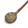 Japanese ceramic spoon, flower patterns, FURAWAZU