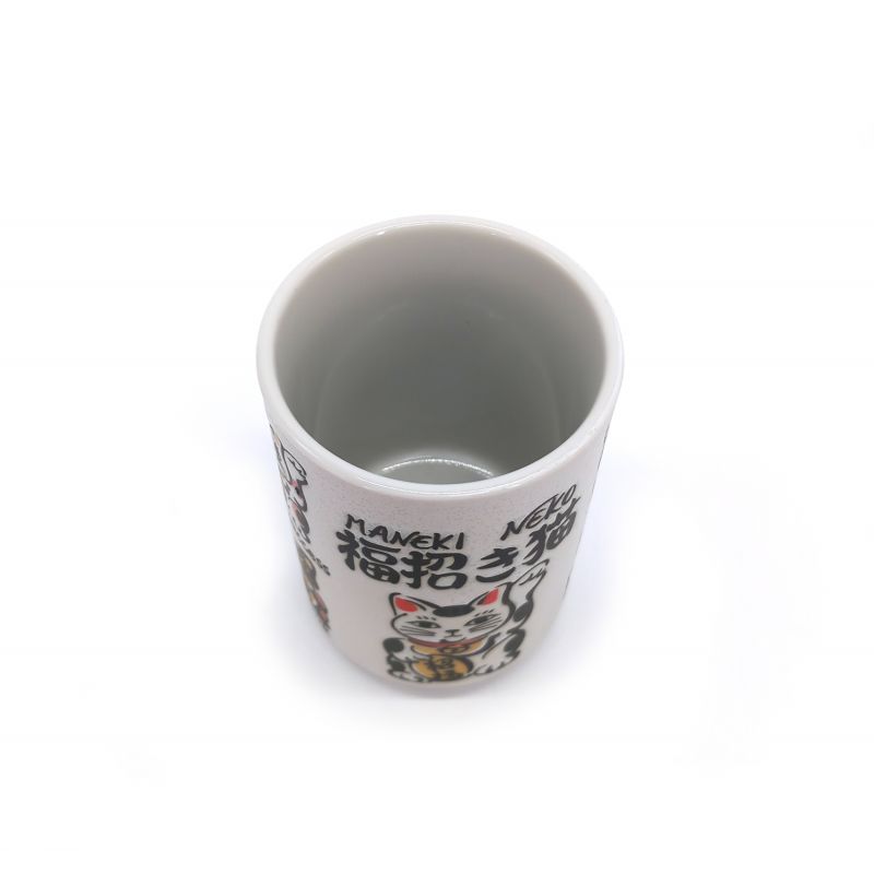 taza de té tradicional japonesa con diseños de gatos de la suerte, KOUN NA NEKO