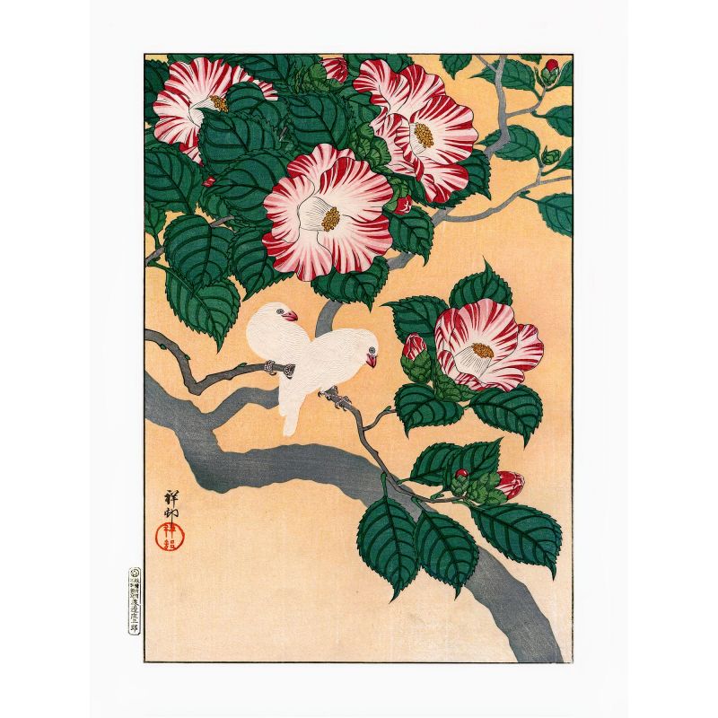 Stampa giapponese, Camelia e uccelli, OHARA KOSON