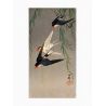 Japanese print, Swallows in flight, OHARA KOSON