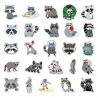 Set of 50 Japanese stickers, Kawaii Raccoon Stickers - TANUKI