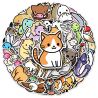 Set mit 50 japanischen Aufklebern, Kawaii Tieraufkleber - DOBUTSU