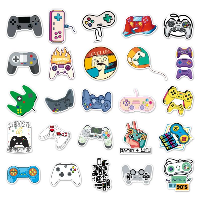 Lot von 50 japanischen Aufklebern, Kawaii Gamer Sticker-PUREYA