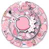 Set di 50 adesivi giapponesi, adesivi Kawaii rosa-PINKU