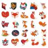 Lot of 50 Japanese stickers, Kawaii Fox Stickers-KITSUNE