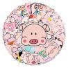 Lot de 50 autocollants japonais,Stickers Kawaii Cochons-BUTA