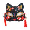 Japanische Halbmaske der schwarzen Katze, Goldene Flamme, Kogane no honō