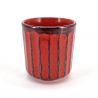 Tasse rouge japonaise Soba choko en céramique NEGORO SHINOGI